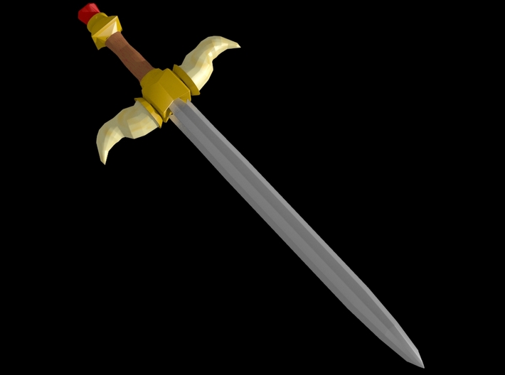 Horned Sword 3d printed Horned Barbarian Sword Rendering