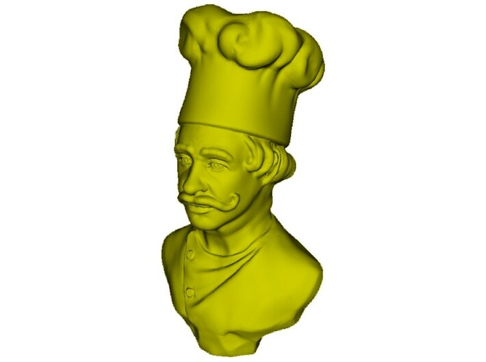 1/9 scale Chef de cuisine bust 3d printed