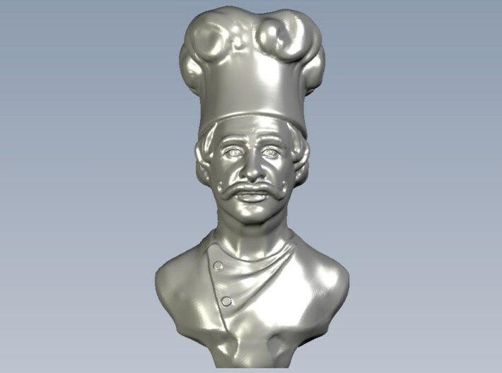 1/9 scale Chef de cuisine bust 3d printed 