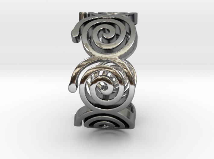 Seven Spirals Ring 3d printed
