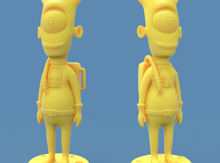 Alien toy figure 3d printed Rendered approximation