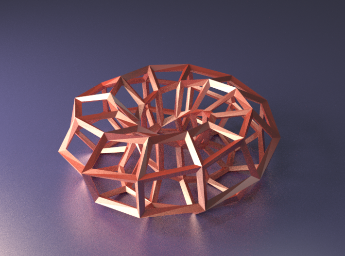 Hexagonal Torus (Wireframe) 3d printed Render from within Blender