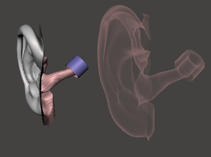 DIY Binaural Ear + Canal Anatomically Accurate - R 3d printed Inside R