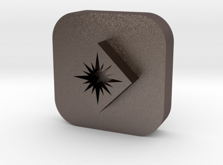 Star in Diamond Leather Stamp 3d printed