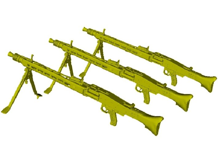 1/10 scale WWII Wehrmacht MG-42 machineguns x 3 3d printed