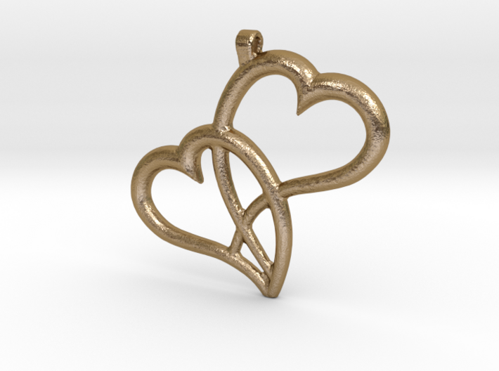 Hearts Pendant 3d printed
