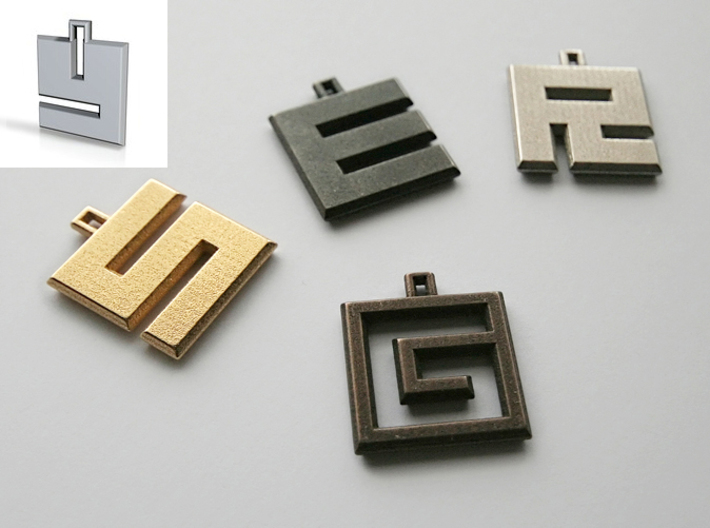 ABC Pendant - Y Type - Solid - 24x24x3 mm 3d printed