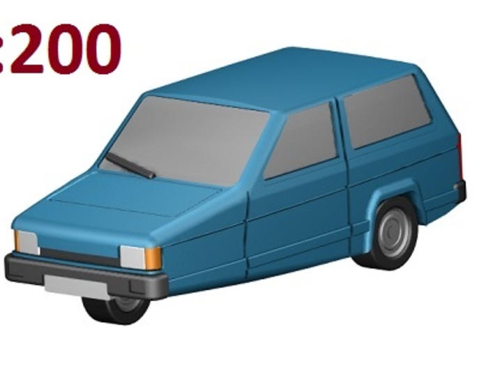 Reliant Robin (1:200) 3d printed