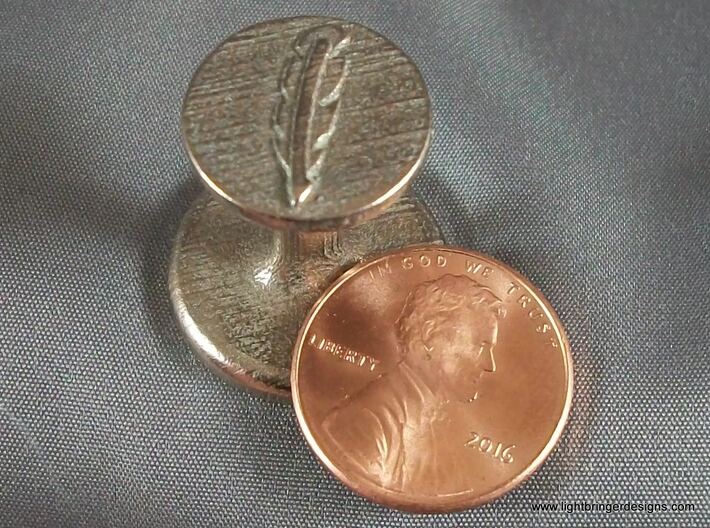 Quill Pen Wax Seal 3d printed Quill Pen Wax Seal with penny for scale