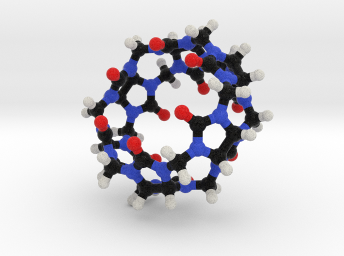 Cucurbituril Molecule Model. 2 Sizes. 3d printed