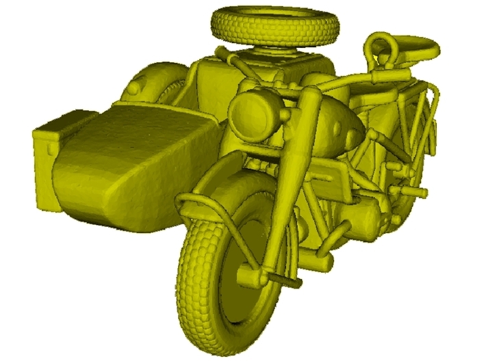 1/87 scale WWII Wehrmacht R75 motorcycle x 1 3d printed