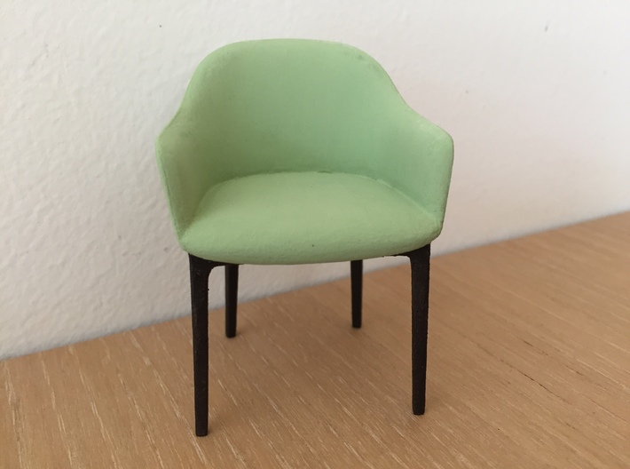 Upholstered Chair, 1:12, 1:24 3d printed 1:12