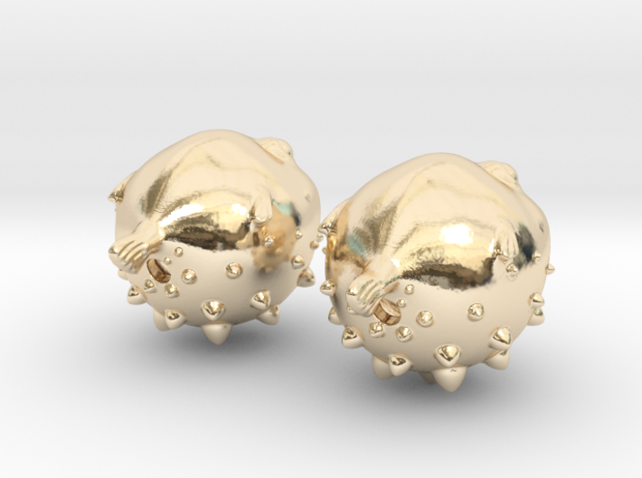 Blowfish Earrings 3d printed