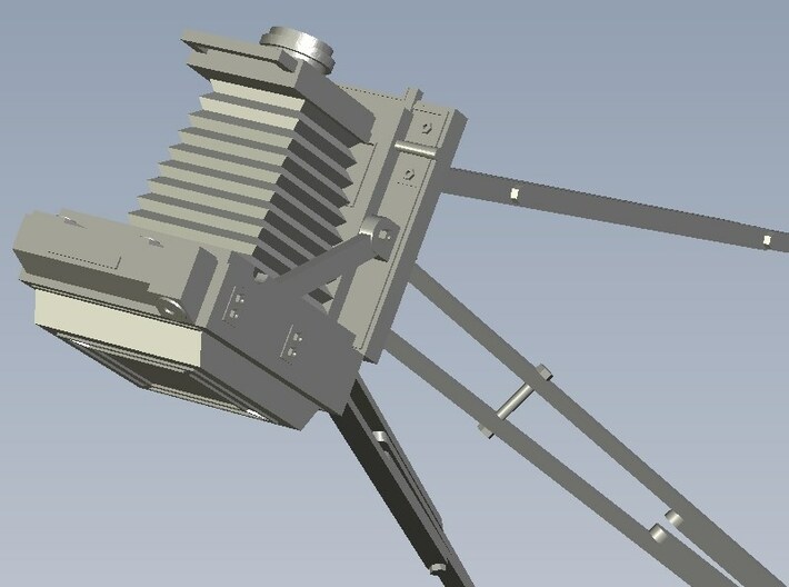 1/32 scale vintage cameras with tripods x 2 3d printed 