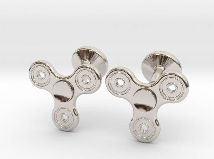 Fidget Spinner Cufflinks - SMALL 3d printed
