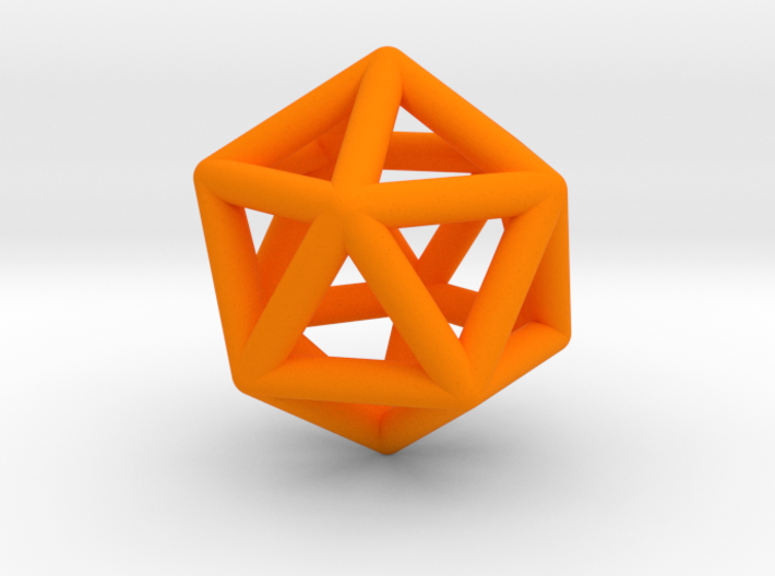 Icosahedron Ornament  3d printed 