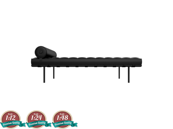 Miniature Barcelona Daybed Couch - Ludwig Van Der  3d printed Miniature Barcelona Couch - Ludwig Van Der Rohe