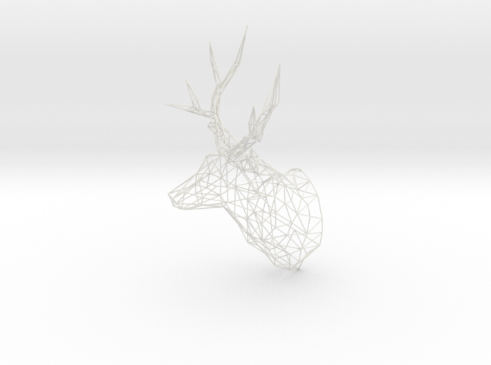 Original XL 3D Printed Stag Deer Polygon Trophy He 3d printed