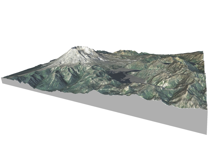 Mount St. Helens Map: 8.5"x11" 3d printed 