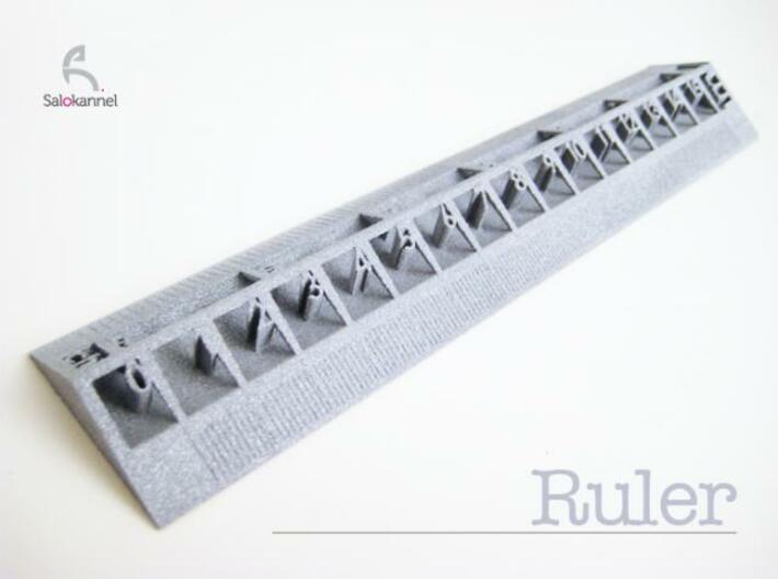 Too cool for school -Ruler 15cm/6inch 3d printed Real deal with alumide.