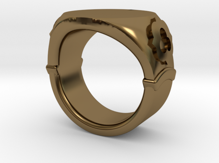 Seal Ring Trefoil - embossed 3d printed