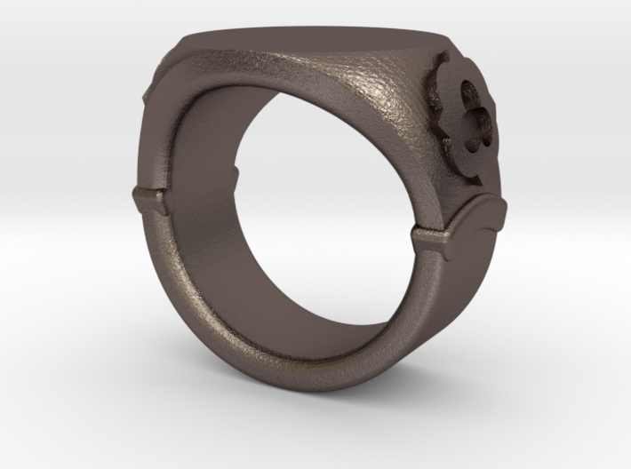 Seal Ring Trefoil - engraved 3d printed