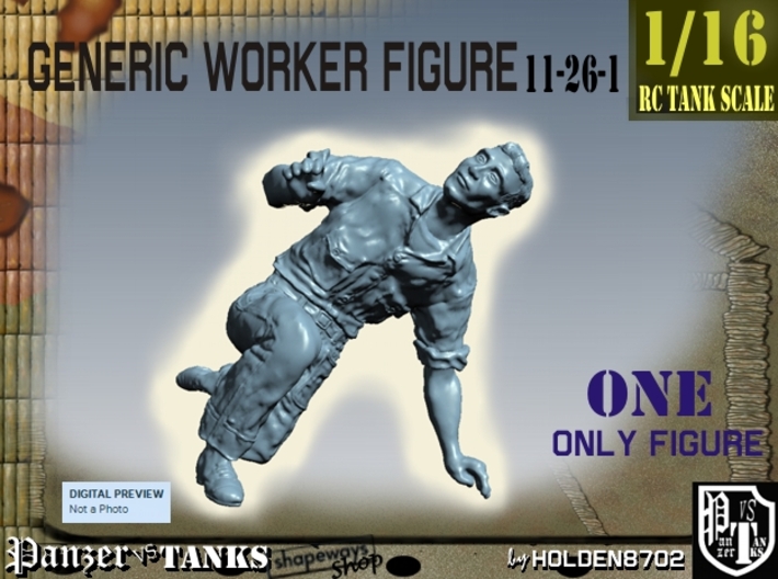 1-16 Generic Worker Figure 11-26-1 3d printed
