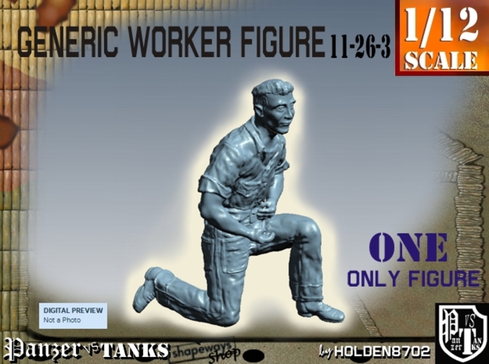 1-12 Generic Worker Figure 11-26-3 3d printed