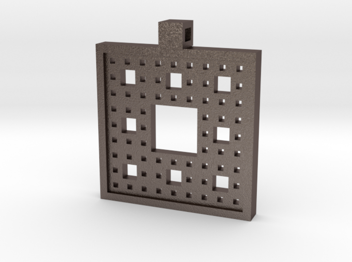 Square Fractal Pendant 3d printed 
