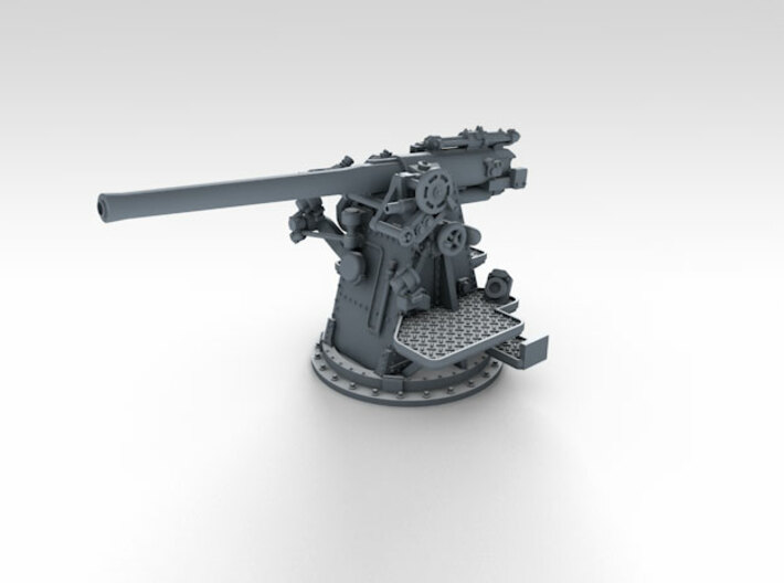 1/500 RN 4"/45 (10.2 cm) QF MKV MKIII x4 3d printed 3d render showing product detail