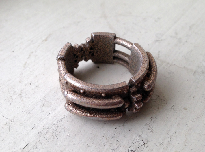 Epic Steampunk Ring 3d printed