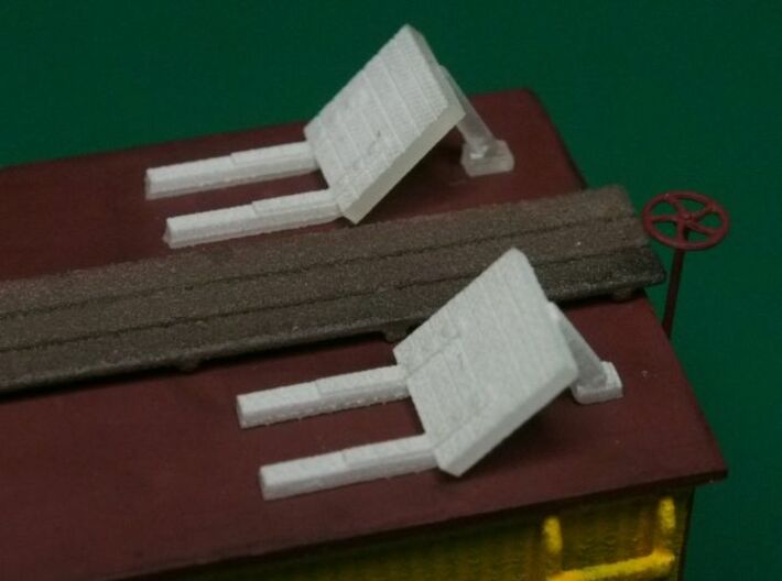 HO scale Reefer Hatches (open) x4 3d printed 