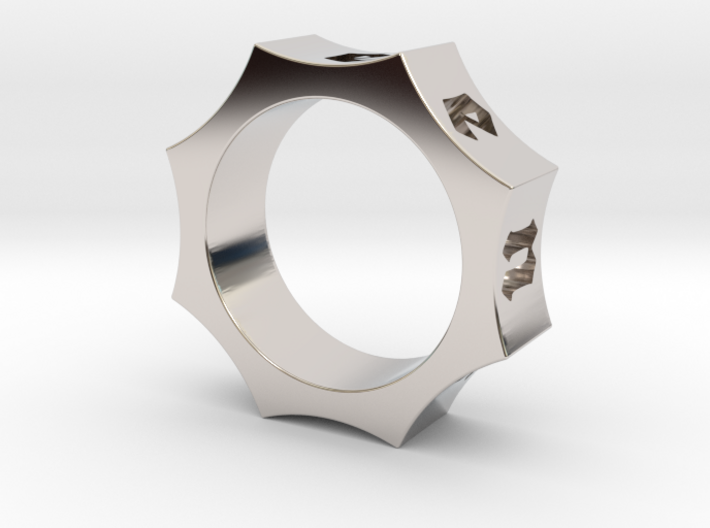 Octagon Ensemble Ring 3d printed