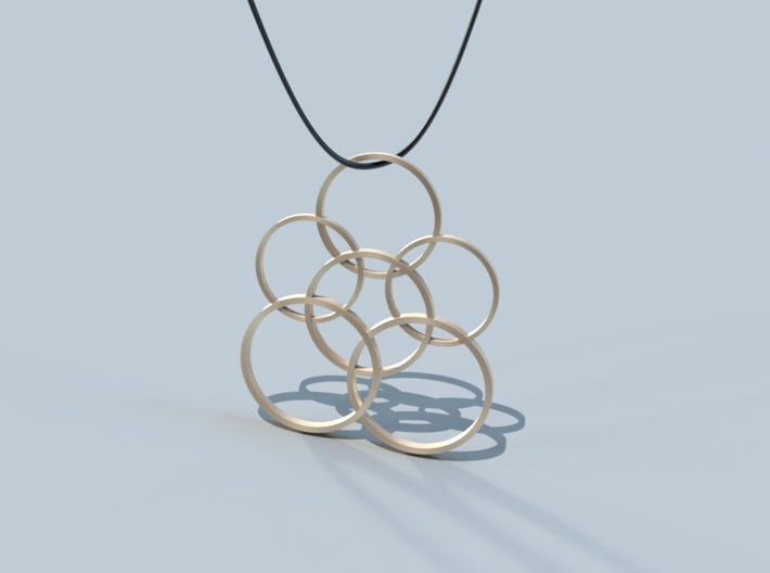 Stylish circulars pendant  3d printed 