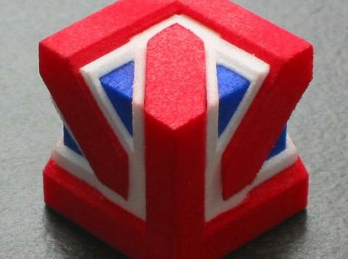 Union Jack Cube 3d printed assembled 2