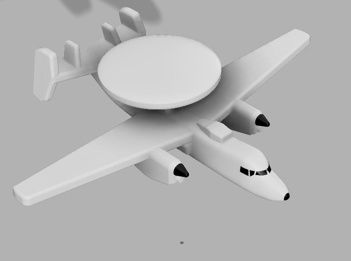 1/2000　Aircraft set for Nimitz class 3d printed E-2C Hawkeye. Computer software render.The actual model is not full color.