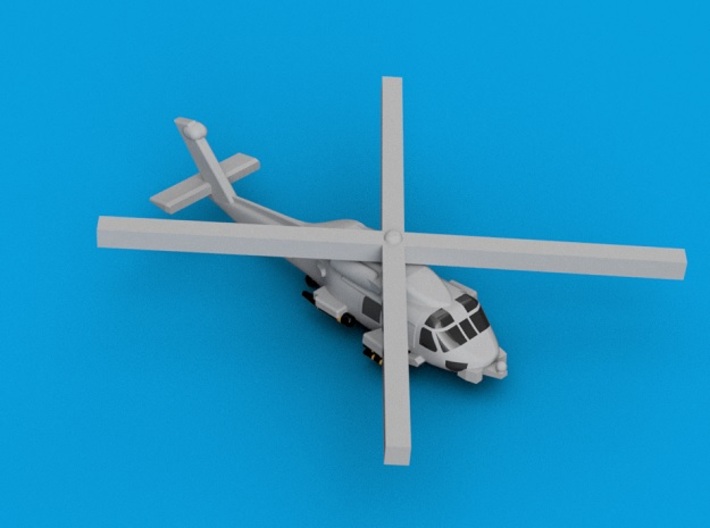 1/1800　Aircraft set for Nimitz class 3d printed MH-60R Seahawk. Computer software render.The actual model is not full color.