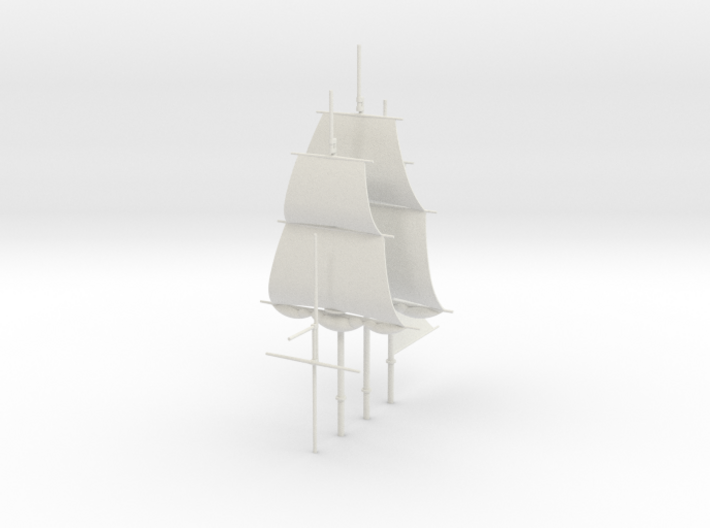 1/300 Frigate Mast Set V1 3d printed 
