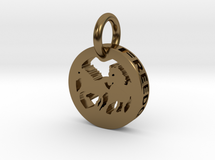 FREEDOM (precious metal pendant) 3d printed