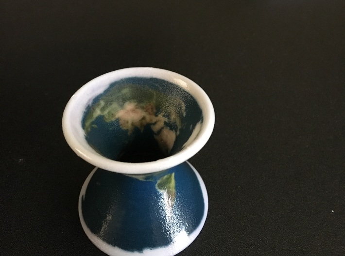 Earth on a Hyperboloid 3d printed