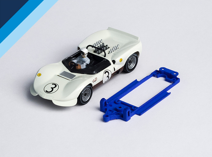 1/32 MRRC Chaparral 2C Chassis for Slot.it pod 3d printed Chassis compatible with MRRC or Revell-Monogram Chaparral 2C body (not included)