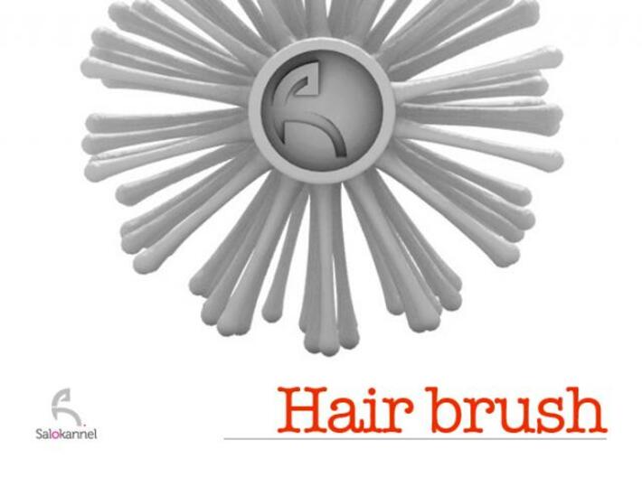 Spiral-hair brush 3d printed White, strong & flexible