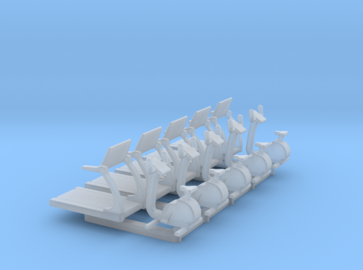 N Scale Fitness Equipment 10pc 3d printed