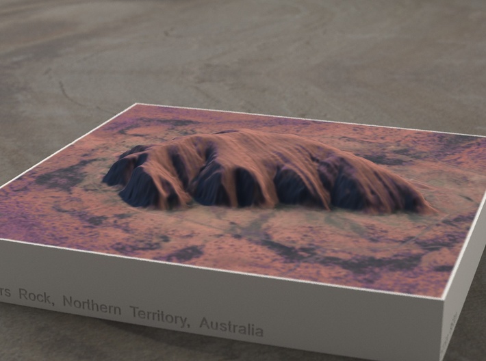 Uluru/Ayers Rock, Australia, 1:25000 Explorer 3d printed