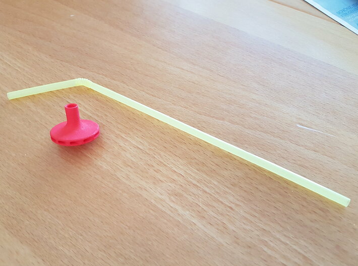 Straw Turbo Spinning Top 3d printed 