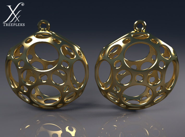 Porthole Earrings 3d printed Cycle render.