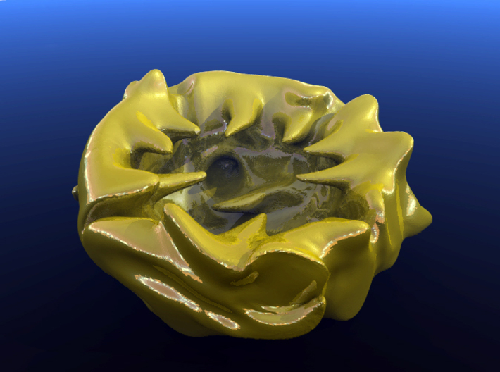 Hungry Ashtray 3d printed rendered in Bryce 7