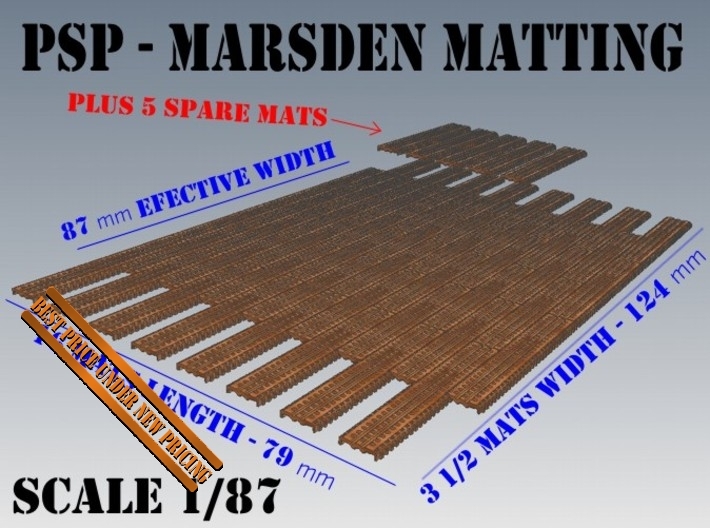 1-87 Marsden Matting Section 3d printed
