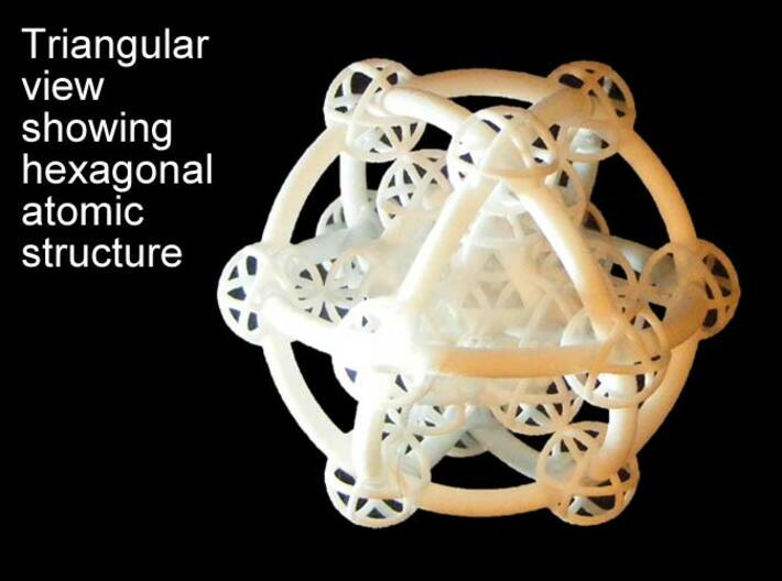 Metatron's Hypercube Variations 50mm 3d printed Triangle centered projectiong