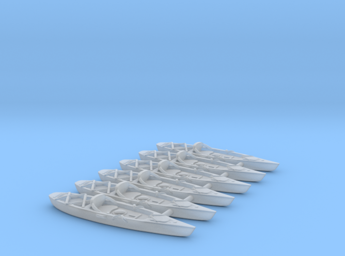 Marine Kayak 02. HO Scale (1:87) 3d printed Marine Kayak in scale 1:87. FUD